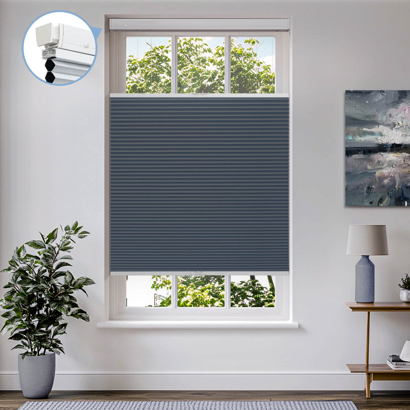 No-Drill Top-Down Bottom-Up Honeycomb Cellular Shades | Keego Blinds