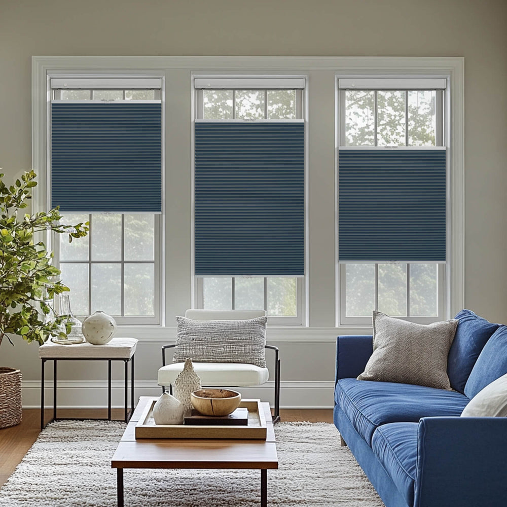 No-Drill Top-Down Bottom-Up Honeycomb Cellular Shades | Keego Blinds